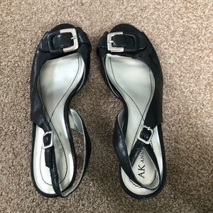 Woman’s open toed pumps